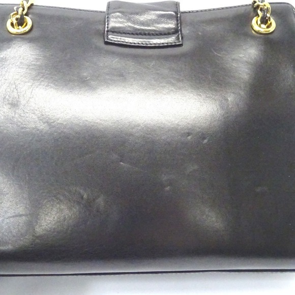 CHANEL Chain Shoulder Bag Deca Coco Mark Lambskin Black - Picture 4 of 16